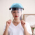 淘盾口罩餐饮专用透明厨师面罩级塑料厨房餐厅防口水罩微笑一次性 防油溅面罩蓝顶款