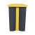 久洁（Jojell）20L脚踏翻盖塑料垃圾桶加厚大容量商用环卫厨房酒店办公灰黄垃圾箱