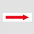 箭头标识正转反转箭头方向标志贴管路管道左流向标签 黄底(红色正转箭头) 4x1.5cm