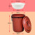 干湿过滤分离带滤网垃圾桶大号厨房厨余茶水茶叶沥水水桶篮桶 咖啡色100K型沥水篮