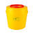 标燕 （十件起购）【圆形15L】黄色塑料垃圾桶圆形一次性 医疗利器盒 锐器桶BYLJT-15