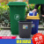 户外垃圾桶环卫桶大容量大号无盖四色垃圾分类垃圾桶长方形商用 25升长方形无盖垃圾桶
