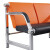 尚留鑫 豪华连排椅单人位橙色靠背电镀脚工厂车间休息椅