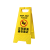A字牌折叠塑料加厚人字牌告示牌警示牌黄色禁止停车泊车小心地滑指示牌提示牌 正在作业.请勿靠近
