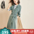 梵希蔓新款春秋风衣女中长款收腰显瘦薄款韩版休闲外套 96233 F3385 绿色 XL