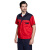 稳斯坦 WST536 短袖工作服套装 男女工作服 工人劳保服 汽修工程服 藏青+红 套装L