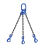 品尔优/PPU 三腿100级链条成套索具（眼型安全钩）UCG3-06  0~45° 载荷2.9t 蓝色 UCG3-06-3m 30 
