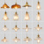 厘物老上海床头吊灯餐厅loft复古黄铜玻璃灯酒吧北欧吧台民宿花苞灯具 卡其色 N款透明玻璃