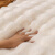 绿幽谷沙发垫套装冬季四季通用毛绒盖罩巾飘窗垫窗台垫高档北欧简约全包 兔毛绒-米白 单条70*210cm