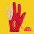 台球手套 球房台球公用手套台球三指手套可定制logo 普通款红色