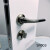 TATA木门专用尼克门锁磁吸锁室内卧室简约现代实木门锁隐藏锁 SS301黑色