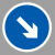 谋福（CNMF）交通标志指示牌 停车场标识牌可定制【靠右侧道路行驶-贴反光膜写真(平板钉墙款)】