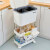 栋哈厨房垃圾分类垃圾桶带盖大号厨房家庭双层干湿分离小推车 二层