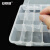 安赛瑞 塑料透明零件盒 工具分类箱 电子元器件存储盒 五金工具分类存储盒 18格 27.5 ×18×4.2cm 透明 28579