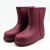 定制适用于女士雨鞋冬季加绒保暖雨靴中筒防滑水鞋加厚EVA泡沫靴 加棉酒红色 40.41