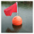 元始兵 ABS浮球 加筋圆型航道设施警示水上划赛道渔网浮标 直径40cm红色小红旗