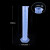 塑料量筒PP量筒蓝线带刻度直型小量杯加厚PP透明大容量实验室用 500ml蓝线刻度