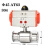 快装气动304-不锈钢卫生级直通球阀双作用卡箍式快接阀门可耐高温 304 Φ45 卡盘64 AT63