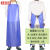 工品云超 蓝色PVC防油耐磨软皮围裙水产屠宰厨房加大加厚防水围裙 普通版120*90围裙 