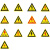 京采无忧 CND24-10张 标识牌 8X8cm三角形安全标签配电箱标贴闪电标签高压危险标识