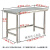 不锈钢工作台单层商用厨房桌子台架多功能案台切菜桌打包台面 加厚长150宽70高80单层