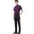 中神盾 D7509 男款短袖衬衫 竹纤维纯色商务工装职业方领衬衫 可定制 43码 深紫（1-9件）