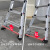 瑞居铝合金围栏安全平台梯移动仓储工程梯折叠伸缩高空作业人字梯 欧标加厚150KG载荷平台高1.42.2