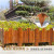 轩之准防腐实木碳化栅栏 庭院木栅栏 碳化木栅栏花园草坪护栏围栏庭院 插地102*15cm1.2厚