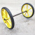 京采无忧 黄色扁管实心轮一套 300-18型手推车建筑工地斗车轮子防刺发泡橡胶实心轮胎加厚