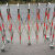 德威狮 不锈钢户外伸缩围栏 移动护栏道路施工安全防护栏车间隔离栏学校折叠栅栏 彩色1.2米高延10米长