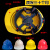 山头林村安全帽工地生产车间安全帽建筑施工加厚透气安全头盔印字安全帽 盔型国标pe款黄色