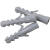 腾驰（CT)-113 鲨鱼头塑料膨胀管 灰色白色塑料膨胀管 单管  白色M8*40（50套）