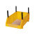 罗德力 货架零件盒 组合式塑料斜口物料盒收纳箱零件盒工具盒 Q2号 250*150*120mm 黄色