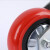 海斯迪克 HK-5023 塑芯韩式脚轮红色 聚氨酯PU脚轮平板车轮 8寸刹车轮