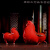 红色唐马摆件陶瓷家居客厅办公桌面酒柜装饰摆设瓷器马工艺品 乌黑小唐马