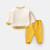 赢一贝宝宝套装春秋卫衣儿童运动两件套春季女童洋气春装男一岁婴儿衣服 黄色 110码适合身高100-110cm