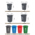 大号分类垃圾桶带盖带轮大容量户外商用办公室创意垃圾筒箱 带轮蓝色50升分类桶/可回收物 送1卷80*100