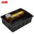 冰禹 BYlj-153 加厚防静电零件盒 塑料周转箱物料盒 黑色04（303*208*85mm）