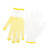 冰禹 劳保手套加厚耐磨 涂胶防滑点塑手套 防护棉线手套 600双 黄色（耐磨600g）BYlf-05