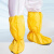 LISM防滑鞋套防靴套危化品防护学品 碱化液体PVC耐酸防水防化车间 黄色10双 均码