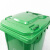 海斯迪克 户外垃圾桶 加厚环卫分类垃圾桶 塑料带盖垃圾箱 灰色100L带轮 HKT-393