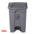 户外45L环卫清洁垃圾桶脚踏有盖室外大号塑料带盖垃圾箱 灰色(68L)