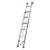 OENG铝合金抽拉式升降程梯特厚mm单面直梯1米 手拉伸缩升降梯1100 直梯5米