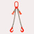 力虎王 起重链条吊索具可调节长短G80级猛钢链条组合成套索具带调节链 5吨2腿1.5米 