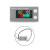LCD液晶8-100V电压表电瓶车电量检测 数显锂电铅酸电池容量显示器 6133A 白屏 彩光高配版(含报警+温度测量功能)
