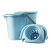 海斯迪克 gnjz-1288 清洁拖把桶 塑料拖把桶带提手加厚带轮 蓝色