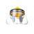 吉象 防护面罩透明抗冲击电焊帽面具防迸溅焊工面罩防油溅面屏 含安全帽
