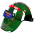 山头林村自动变光电焊面罩头戴式 全脸轻便 真彩变光焊工专用焊帽带安全帽 绿色不变光款