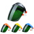沐鑫泰电焊面罩防护焊工焊接焊帽氩弧焊面屏面具眼镜气保焊烧焊头戴式 蓝顶+绿色面屏