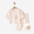 婴唯棉婴儿无骨套装夏季纯棉两件套薄款空调服衣服分体睡衣宝宝中袖夏装 粉色 80cm